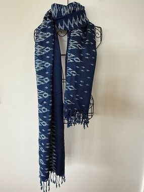 Cotton Indigo Dyed Shawl